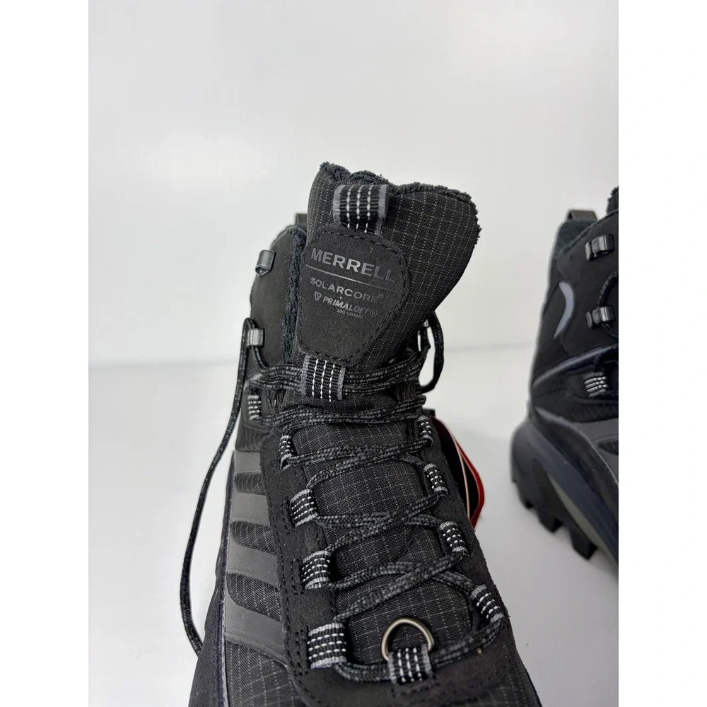 Merrell Moab Speed Thermo Mid Mens 11 WP Hiking Boots Black Primaloft Vibram Y2K